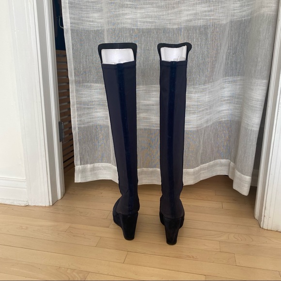 Suede navy over the knee boot size 39 - Picture 2 of 4